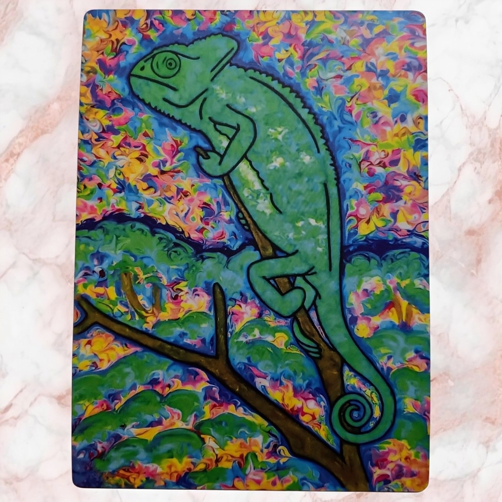 Veiled Chameleon Artwork Magnet